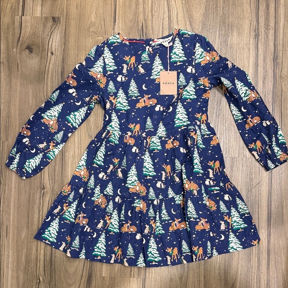 Boden Other - Boden Navy Blue Forest Print Dress